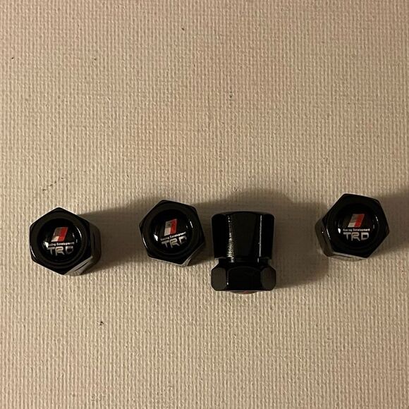 Toyota TRD valve Stem caps in Black NWT set of 4 NWT - Picture 4 of 5